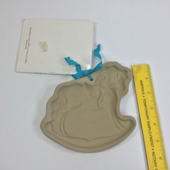 VINTAGE Brown Bag Cookie Art Rocking Horse Mold 1984 Unused with Recipe Book - Picture 5 of 6